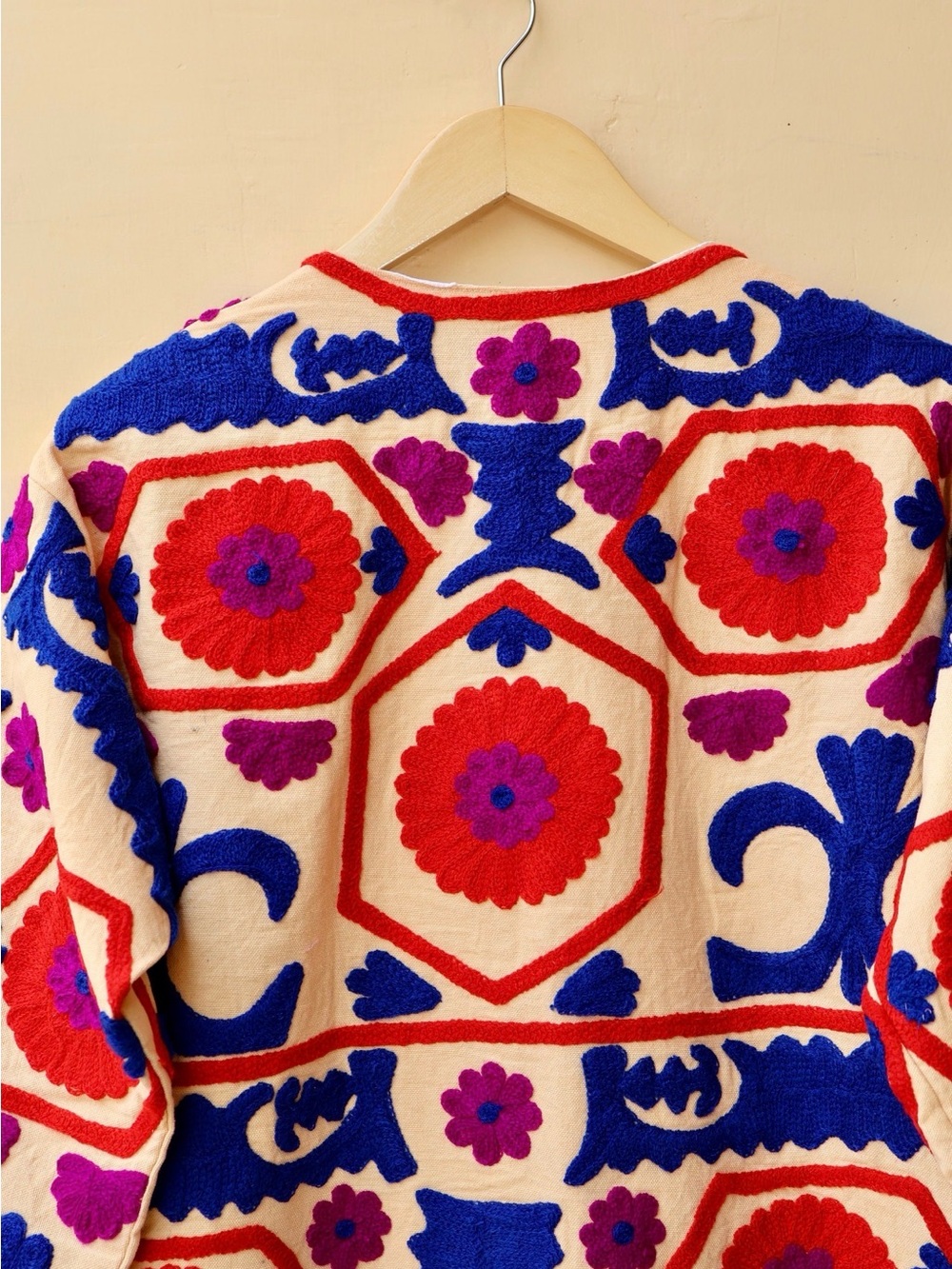 BRAND NEW Handmade Suzani embroidered jacket- cotton Artisan - Picture 6 of 9